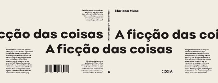 Capa aberta do livro A ficção das coisas