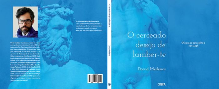 Capa aberta do livro O cerceado desejo de lamber-te